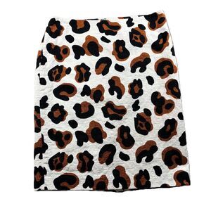 Talbots Abstract Animal Print Pencil Skirt Business Casual Workwear Size 6 E148